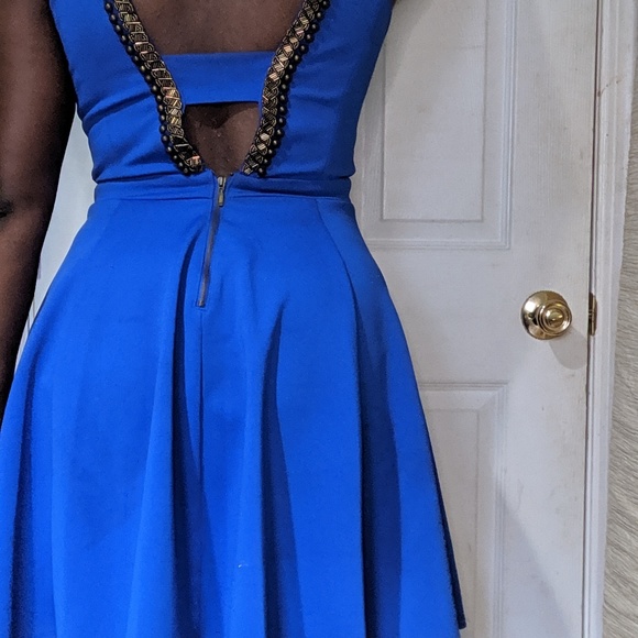 blue mid length dress - Picture 3 of 8